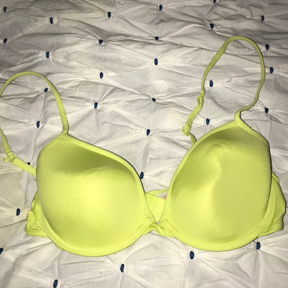 Lime green bra
